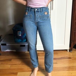 High waisted jeans